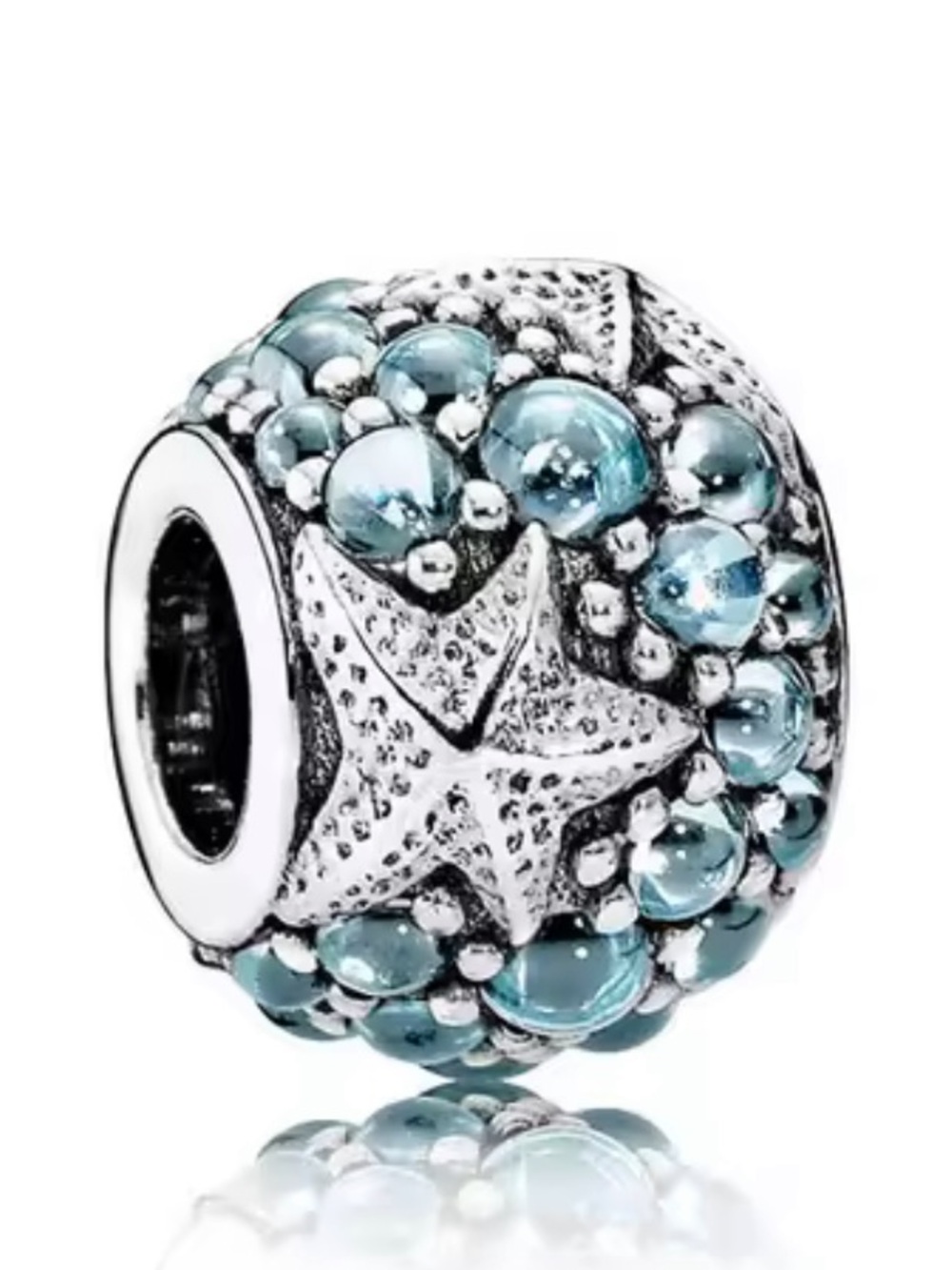 NWOT Oceanic Starfish Charm, Frosty Mint CZ Sterling Silver 925